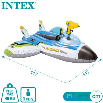Figura hinchable Intex Avion con lanzador de agua 117 cm