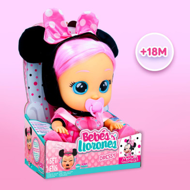 Muñeco Bebé Llorón Cry Babies Dressy Minnie